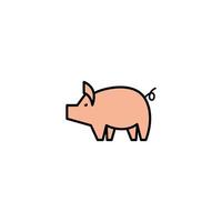 pig Logo vector design template. Good for pig farm. vector art illustration