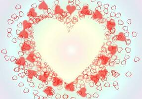 Red hearted background with heart frame inside. photo