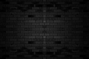 Black texture with brick wall for banner website or background. photo