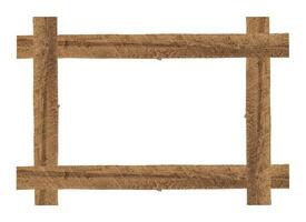 Wooden picture frame isolated on white background. with clipping path. photo