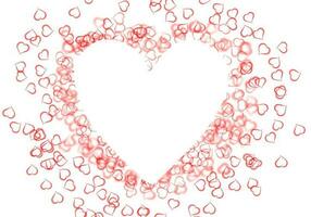 Red hearted background with white heart frame inside. photo