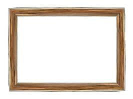 Wooden picture frame isolated on white background. with clipping path. photo