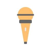 Microphone for radio or music entertainment in minimal cartoon style vector