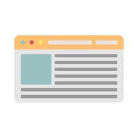Web page interface design in minimal cartoon style