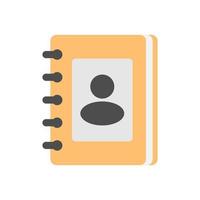 Phone book, contacts book or notebook. Cartoon minimal style vector