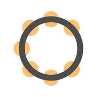 Tambourine icon in minimal cartoon style vector