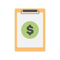 Clipboard with dollar icon in minimal cartoon style vector