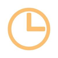 Simple time icon in minimal cartoon style vector