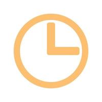 Simple time icon in minimal cartoon style vector