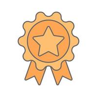 Award ribbon in minimal cartoon style vector