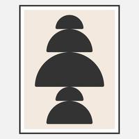 Stacks of abstract semicircles suitable for wall decoration vector