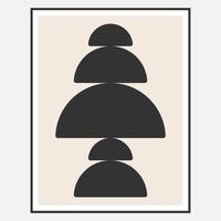 Stacks of abstract semicircles suitable for wall decoration vector