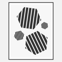 arte poligonal negro abstracto adecuado para la decoración de paredes vector