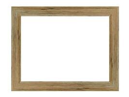 Wooden picture frame isolated on white background. with clipping path. photo