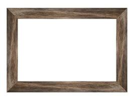 Wooden picture frame isolated on white background. with clipping path. photo