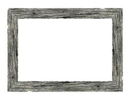 Wooden picture frame isolated on white background. with clipping path. photo