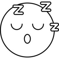 icono de vector de emoji durmiente que puede modificar o editar fácilmente