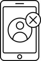 Delete phone user Isolated Vector icon which can easily modify or edit