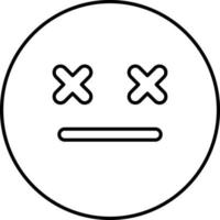 icono de vector de emoji muerto que puede modificar o editar fácilmente