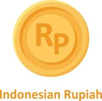 Indonesian Rupiah Coin Isolated Vector icon which can easily modify or edit