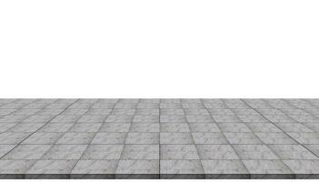 Empty concrete flooring top isolated on white background for display or mockup product. photo