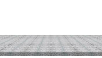 Empty concrete flooring top isolated on white background for display or mockup product. photo