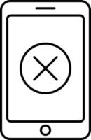 Remove Mobile Isolated Vector icon which can easily modify or edit