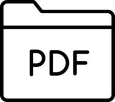 icono de vector aislado de carpeta pdf que puede modificar o editar fácilmente
