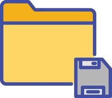 Floppy disk folder Isolated Vector icon which can easily modify or edit