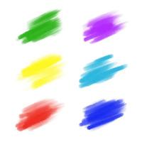 Set of watercolor strokes vector