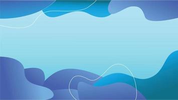 abstract background with blue waves gradient template vector