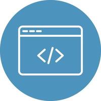 icono de vector aislado del navegador de programación que puede modificar o editar fácilmente