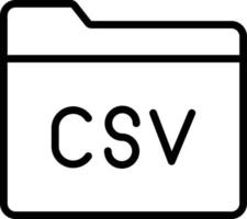 icono de vector aislado de carpeta csv que puede modificar o editar fácilmente