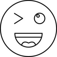 Blink emoji Vector icon that can easily modify or edit