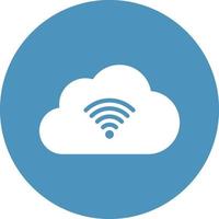 Cloud Wifi Signal Isolated Vector icon which can easily modify or edit