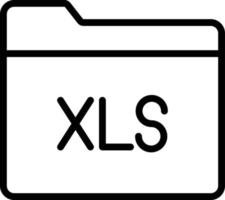 icono de vector aislado de carpeta xls que puede modificar o editar fácilmente