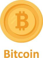 Bitcoin Coin Isolated Vector icon which can easily modify or edit