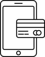 Mobile Credit card Isolated Vector icon which can easily modify or edit