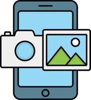 Mobile Gallery Isolated Vector icon which can easily modify or edit