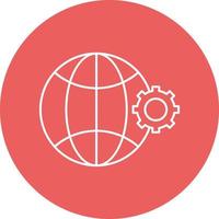 Globe Setting Vector icon that can easily modify or edit