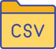 Csv folder Isolated Vector icon which can easily modify or edit