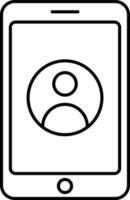 Mobile phone user Isolated Vector icon which can easily modify or edit