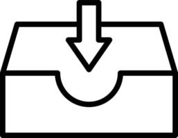 drawer download Isolated Vector icon which can easily modify or edit