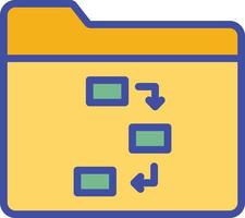 Flowchart folder Isolated Vector icon which can easily modify or edit