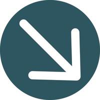 Right Down Vector icon that can easily modify or edit