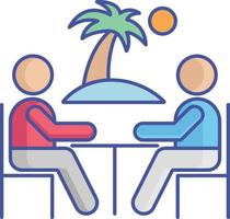 icono de vector aislado de playa que puede modificar o editar fácilmente