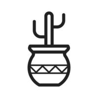 icono de línea de planta vector