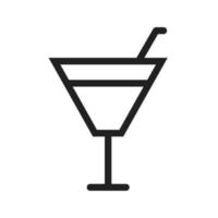 Cocktail Line Icon vector