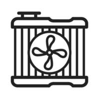 Engine Fan Line Icon vector