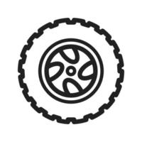 Tyre I Line Icon vector